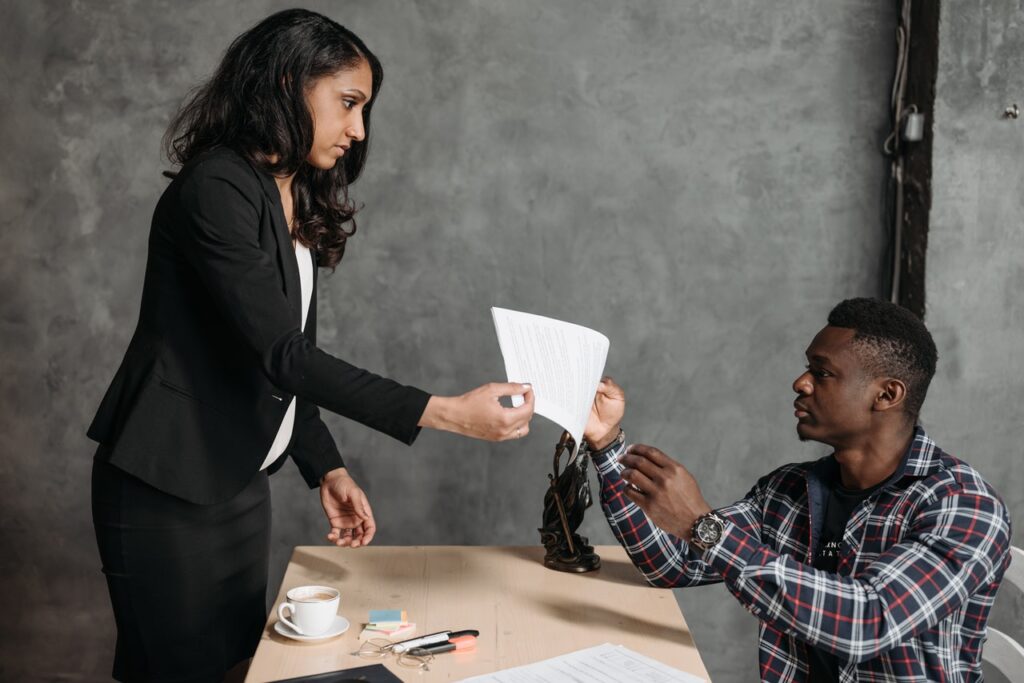 lawyer and client